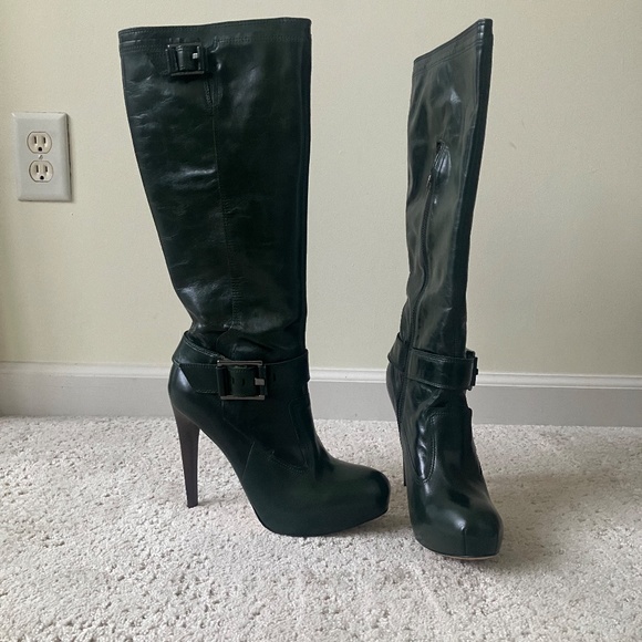 L.A.M.B. Gwen Stefani Vincent Platform Boots Dark Green Size 8 NEW - Picture 4 of 16